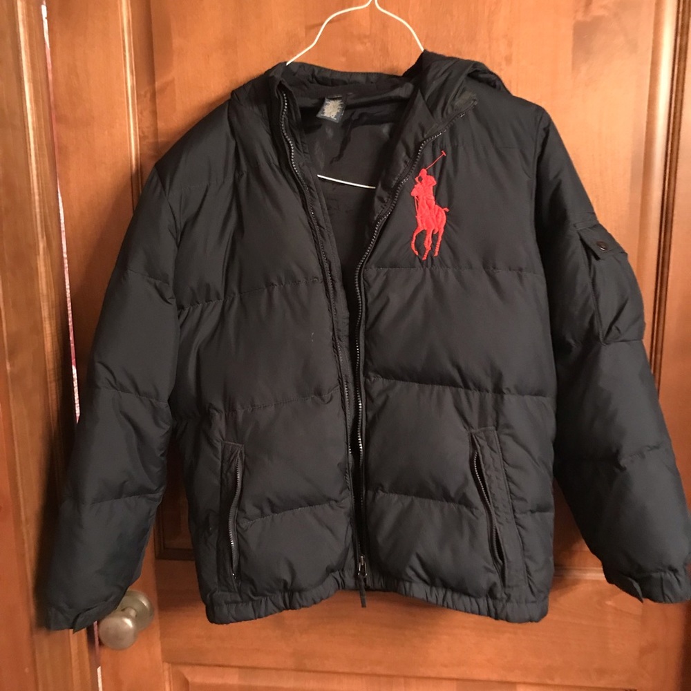 Boys polo by Ralph Lauren size xl 18-20 down coat.